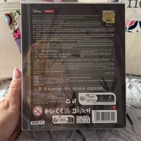 AUTHENTIC MINISO x DISNEY Stitch Gen Z Collection Panda Vinyl Plush - Picture 4 of 4